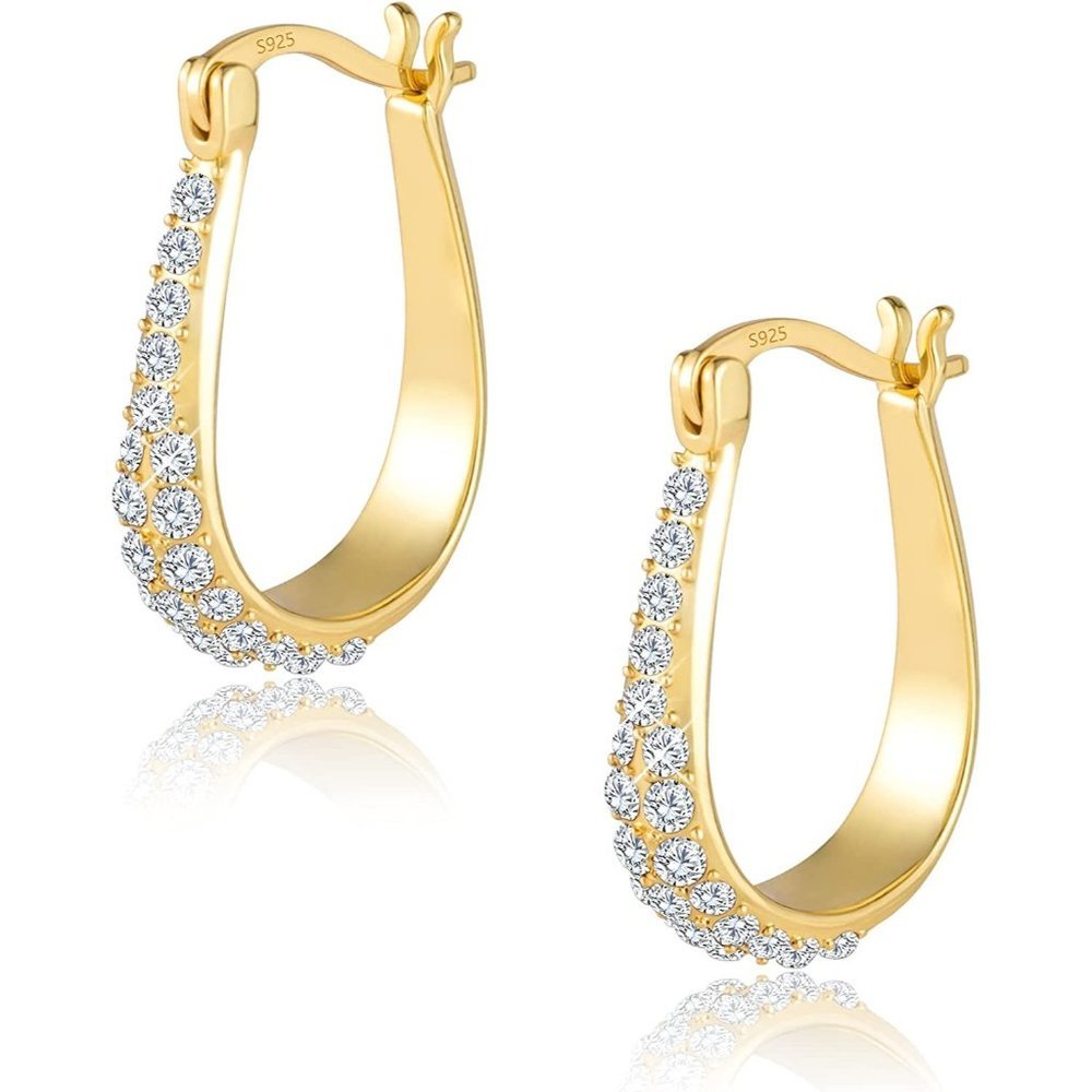 Oval Hoop Earrings-Women Fashion Jewelry